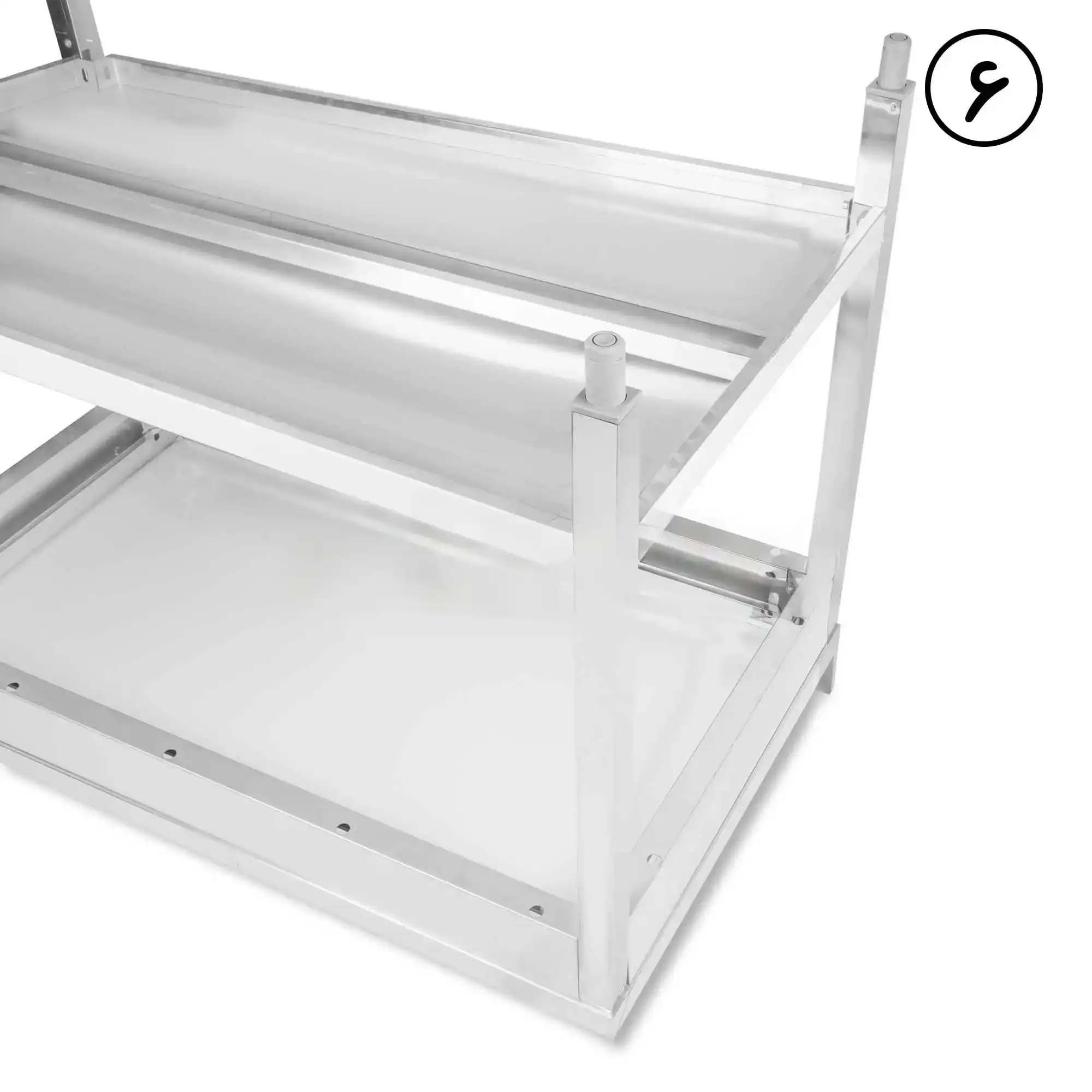 ميز کار پرتابل با پشتی و کف ورق ۷۰×۱۴۰ سانتیمتر Kitchentech - Image 8
